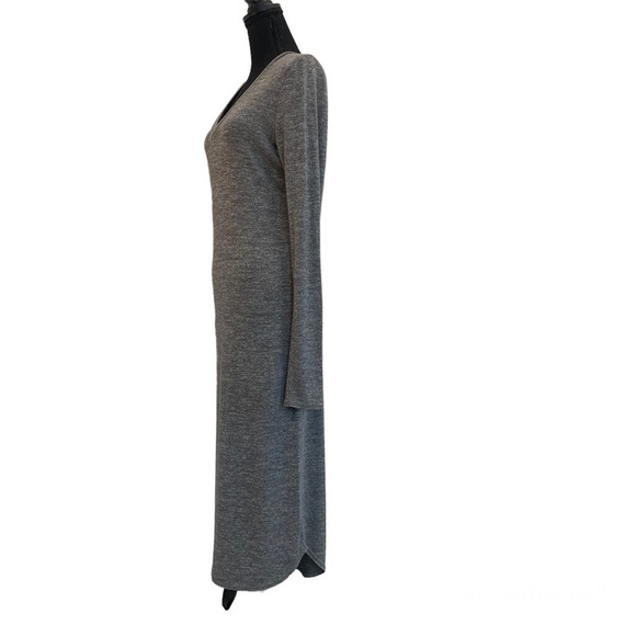 WILFRED Free Lisiere Long Sleeve V Neck Midi Length Knit Sweater Dress Size L - Picture 4 of 11